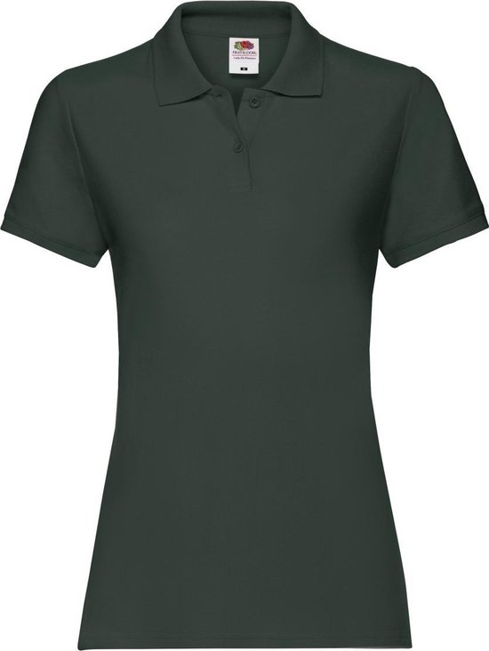 Fruit Of The Loom Vrouwen Dames-Fit Premium Poloshirt Met Korte Mouwen (Forest Groen)