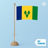 Tafelvlag Saint Vincent en de Grenadines 10x15cm | met standaard