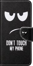 Do not touch agenda book case hoesje Telefoonhoesje geschikt voor Samsung Galaxy A32 4G