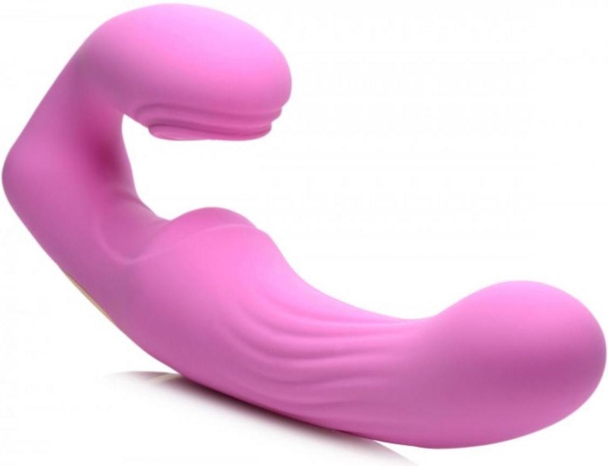 Goedkoopste XR Brands - U-Pulse - Silicone Pulsating and Vibrating Strapless Strap-On