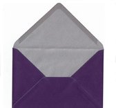 Luxe Enveloppen - Violet / zilver - 50 stuks - C6 90grms