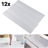 Zelfklevende Antislip Stickers - Antislip Strips 12 STUKS - 20x2 CM - Douche/Bad/Trap Plakstrip