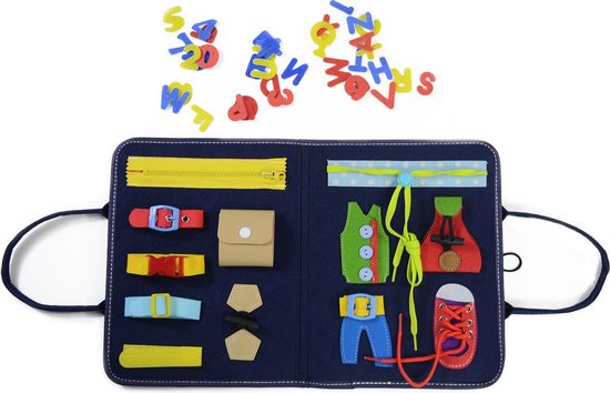 Intrekking Lima Goedaardig PROSIN® Busy Board - Educational Toys -Basisvaardigheidsbord - Montessori -  Motoriek... | bol.com