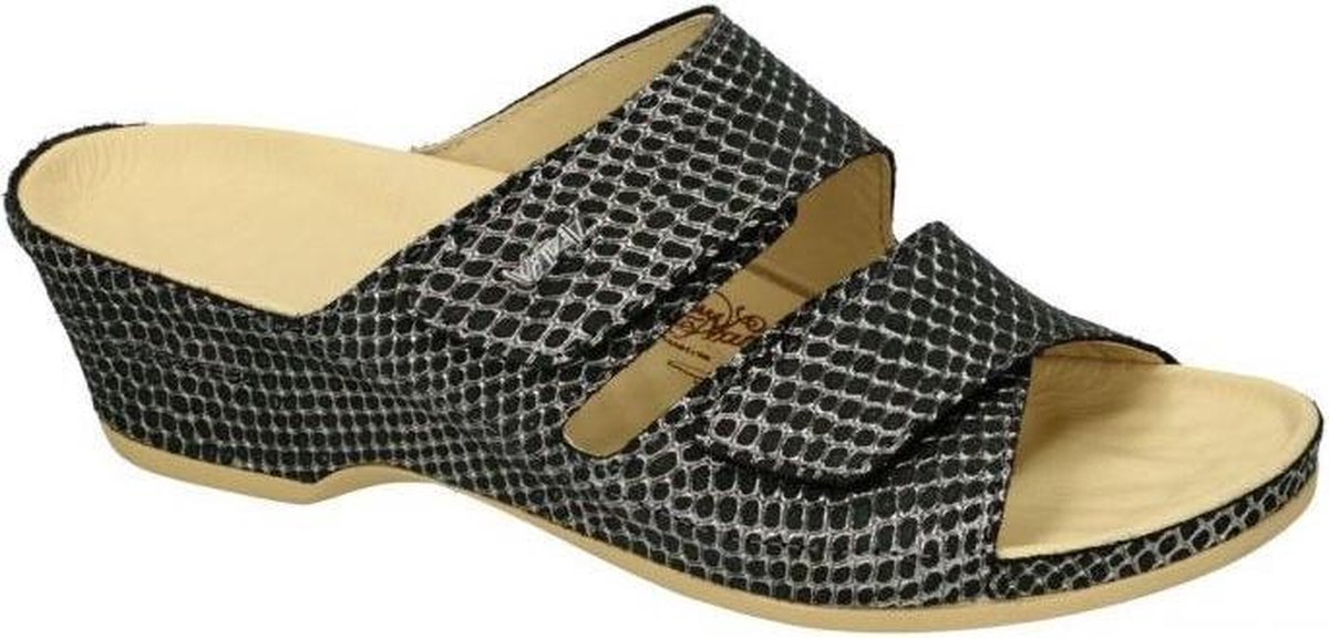 Vital -Dames zwart slipper muiltje - Schoenen.nl