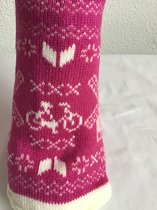 Huissokken anti slip - Winter sokken - anti-slip zool - Roze Kleur - Maat 36-42