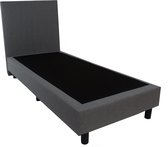 Bedworld Boxspring 1 persoons bed - Eenpersoons bed - 100x210 cm - Zonder Matras - Grijs