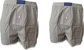 Embrator 2-stuks mannen Boxershort geweven katoen wit/grijs/zwart XXL