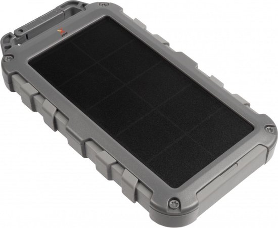 Xtorm 20W Solar Powerbank 10.000 mAh - Powerbank Zonneenergie - Ingebouwde Zaklamp - Power Delivery 3.0 - 2x USB-A + USB-C Poort - Grijs