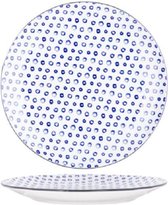 Cosy & Trendy Tondo - Blauw - Dessertborden - D19cm - Keramiek - (Set van 6)