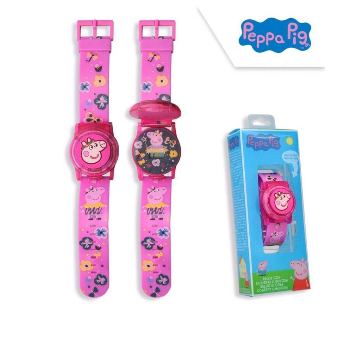 Peppa Pig horloge digitaal met flitslichtjes