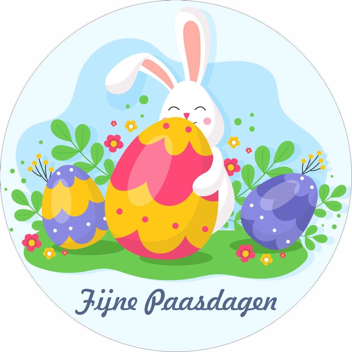 Wensetiket Sluitzegel Fijne Paasdagen etiketten 1