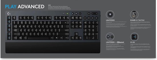 Logitech G613 Clavier Gamer Mécanique sans Fil, Connexion sans Fil  LightSpeed 2,4 GHz et Bluetooth, Switchs Romer-G Tactiles, 6 Touches G