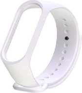 Siliconen bandje - geschikt voor Xiaomi Mi Band 3 / 4  - Wit