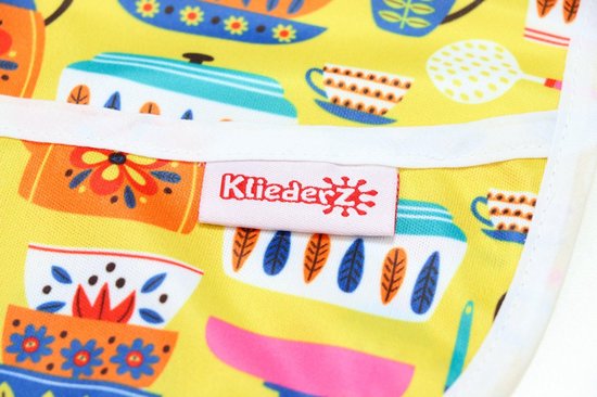 KliederZ baby eetslabbetje met opvangbakje - set 2 stuks slabber meisje - Vogelvrij & Theetijd - FP01 van KliederZ — afbeelding 4