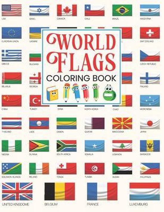 World Flags Coloring Book, Shary Jefson Publishing 9798706498924