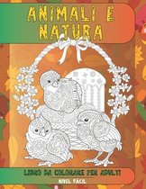 Libro da colorare per adulti - Nivel facil - Animali e natura