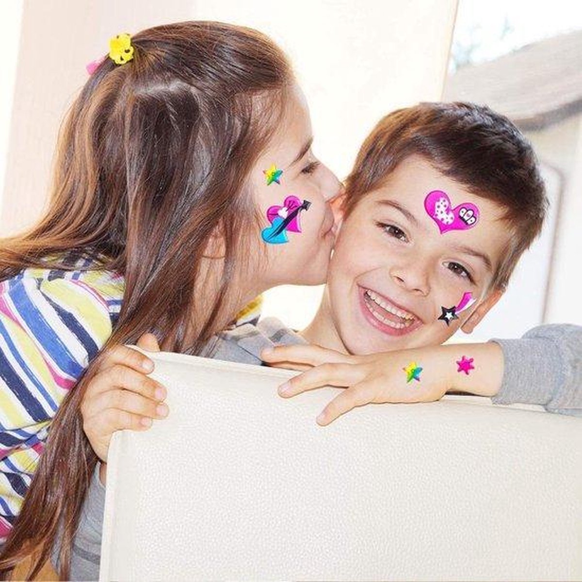 HOWAF 3D Gewollen stickers voor kinderen en peuters, 700 kleurrijke dieren, groenten en fruit, stickers voor kinderen, meisjes, jongens, scrapbook, beloningen, geschenken, 48 vellen kunsthandwerk