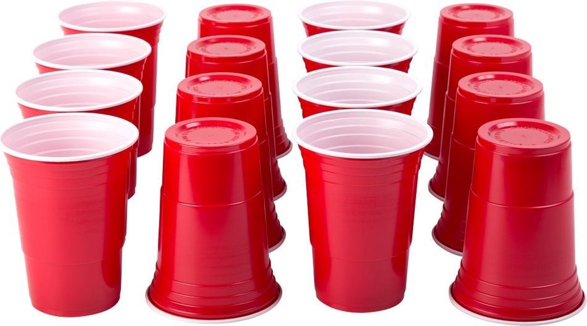 AmericanCups Red Cups - Beker - Rood - 473ml - 25 stuks