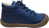 Naturino veters effen lederen sneakers Cocoon blauw  mt 23