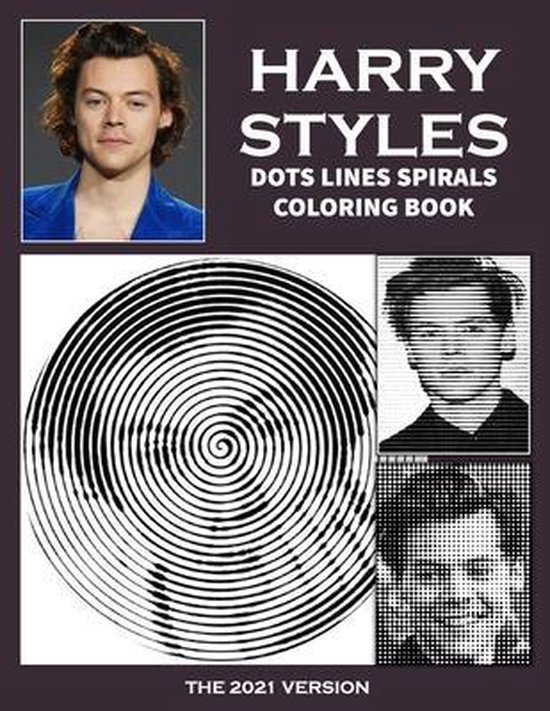 Harry Styles Dots Lines Spirals Coloring Book, Ikon Print Fun