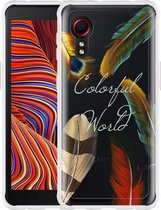 Hoesje Geschikt voor Samsung Galaxy Xcover 5 - Feathers World