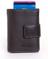 Figuretta Cardprotector Leren Portemonnee met RFID Bescherming Bruin