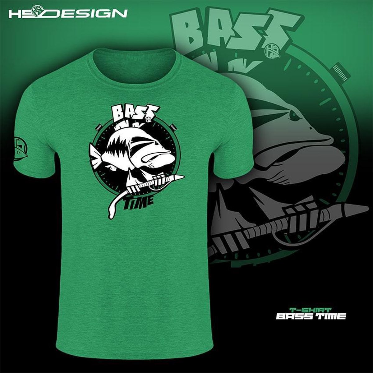 Hotspot Design Bass T-shirt Met Korte Mouwen Groen L Man