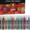 foto van HappyStone beschilderen - Acryl marker stiften 0,7 mm fijne punt - inclusief Sjablonen - 20 kleuren - Acrylverf - Tekenset - Mandala - Acrylstiften voor stenen schilderen - Happy Stones maken