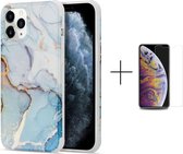 Luxe marmer hoesje voor Apple iPhone 11 | Marmerprint | Back Cover + 1x screen protector