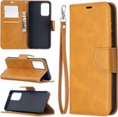 Samsung Galaxy A52 / A52s hoesje - MobyDefend Wallet Book Case Met Koord - Lichtbruin - GSM Hoesje - Telefoonhoesje Geschikt Voor: Samsung Galaxy A52 / Galaxy A52s