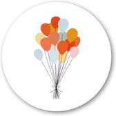 Sticker Ballon - 45 MM - 50 stuks - Jarig - Traktatie - sluitsticker