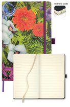 Castelli notitieboek A5 - Milano - Eden medium - ontworpen en gemaakt in Italië - 240 pagina's - gelinieerd - leeslint - opberg vak - 21 x 13 x 1.5 cm - orgidee