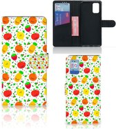 GSM Hoesje Geschikt voor Samsung Galaxy A02s Flip Cover Geschikt voor Samsung M02s Telefoonhoesje met foto Fruits