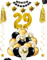 29 jaar verjaardag feest pakket Versiering Ballonnen voor feest 29 jaar. Ballonnen slingers sterren opblaasbare cijfers 29