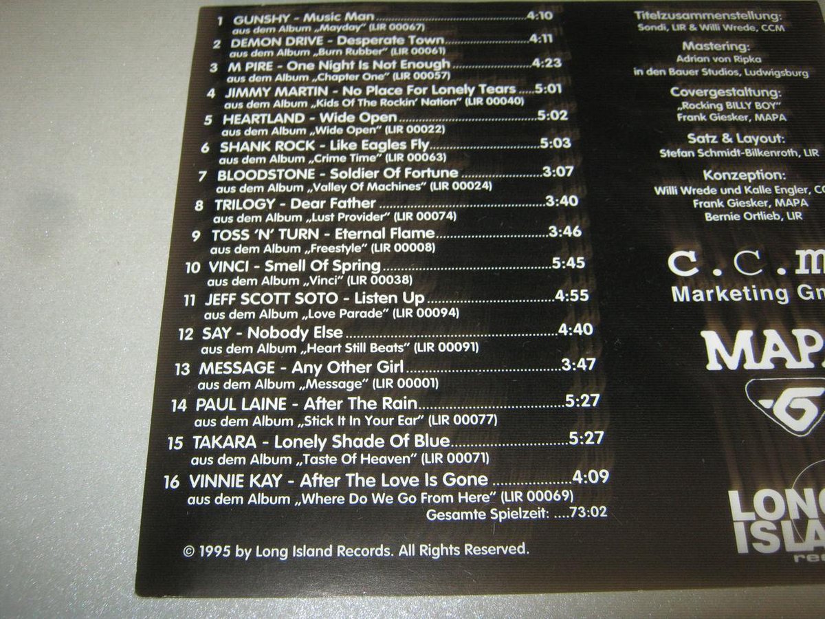 CD Billy Boy Standing Ovations Vol. 1