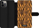 Wallet case - geschikt voor iPhone 12 Pro - Tijgerprint