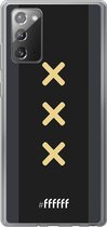 6F hoesje - geschikt voor Samsung Galaxy Note 20 -  Transparant TPU Case - Ajax Europees Uitshirt 2020-2021 #ffffff