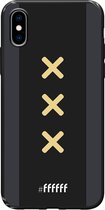 6F hoesje - geschikt voor iPhone X -  TPU Case - Ajax Europees Uitshirt 2020-2021 #ffffff