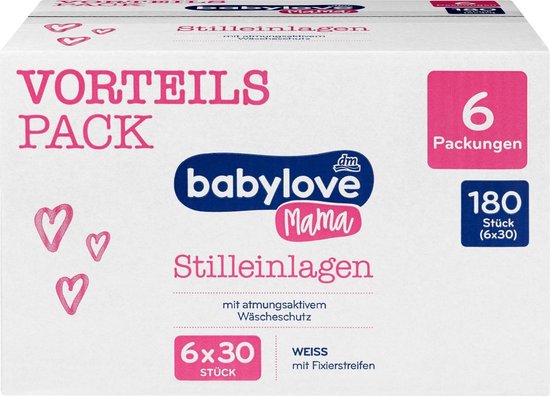 babylove Mama wegwerp borstkompressen - Wit - 180 Stuks