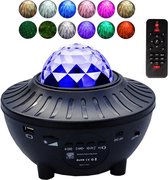 Faja™ Sterren projector - Sterrenhemel - Nachtlampje - Futuristisch Design - Bleutooth - Met muziek - USB Kabel