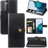 AA Commerce Telefoonhoesje - Book Case - Geschikt Voor Samsung Galaxy S21 - Zwart