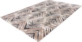 Trendy vloerkleed Superzacht Vintage look visgraat Tapijt Karpet 120x170 Beige Zilver