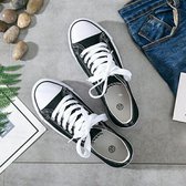 lage sneakers / gymschoenen - canvas - zwart - maat 40