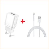 USB Lader | lader met iPhone kabel | lader met iPad kabel - Lader iPhone + lightning kabel van 1 Meter - Apple iPhone 11/11 PRO/ XS/ XR/ X/ iPhone 8/ 8 Plus/ iPhone SE Oplaadkabel | Lader voo