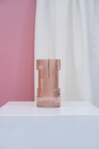 Vaas klein | Roze | D10 H20cm | Bloemenvaas glas