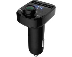 FM X8 - Transmitter - Auto – USB Lader – Bluetooth - Receiver – Handsfree - draadloze - auto-mp3-speler - snelladen - QC3.0 USB-oplader - Zwart