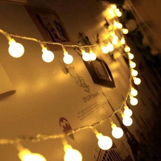 Duurzame LED Slinger - Lampjes - 3 Meter - wit - Inclusief batterijen - bol.com