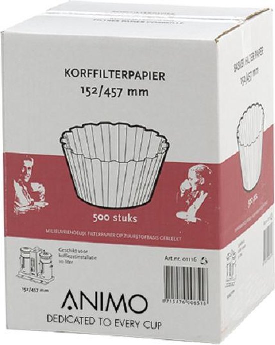 Animo Korffilterpapier 152/457 mm - 500 stuks