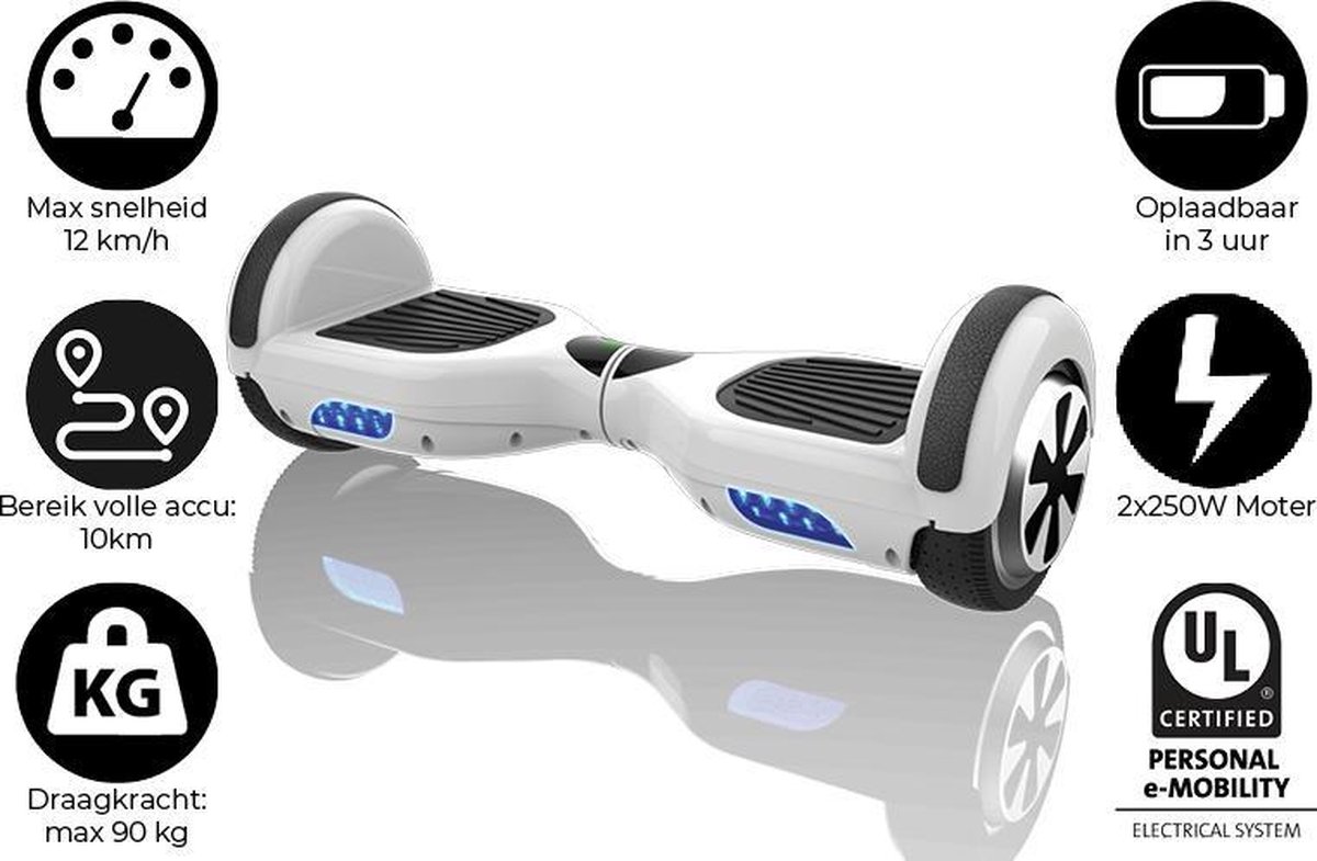 Denver HBO 6620Blanc Hoverboard 6 5 Wit bol