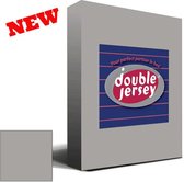 Double Jersey™ - Jersey Hoeslaken - 100% Gekamd Katoen - Eenpersoons 90x200+20 cm - Zilver Grijs